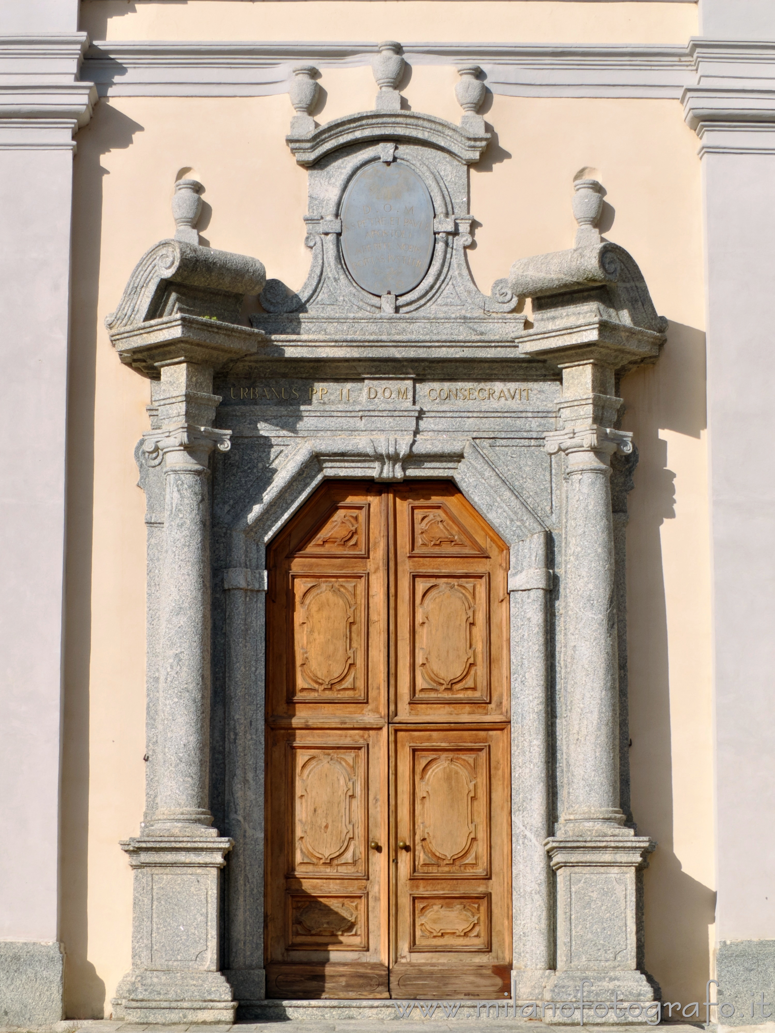 Canzo (Como, Italy) - Portal of the Basilica of Santo Stefano